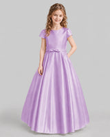 Lilac A-line Junior Bridesmaid Dresses Front