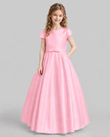 Pink A-line Junior Bridesmaid Dresses Front