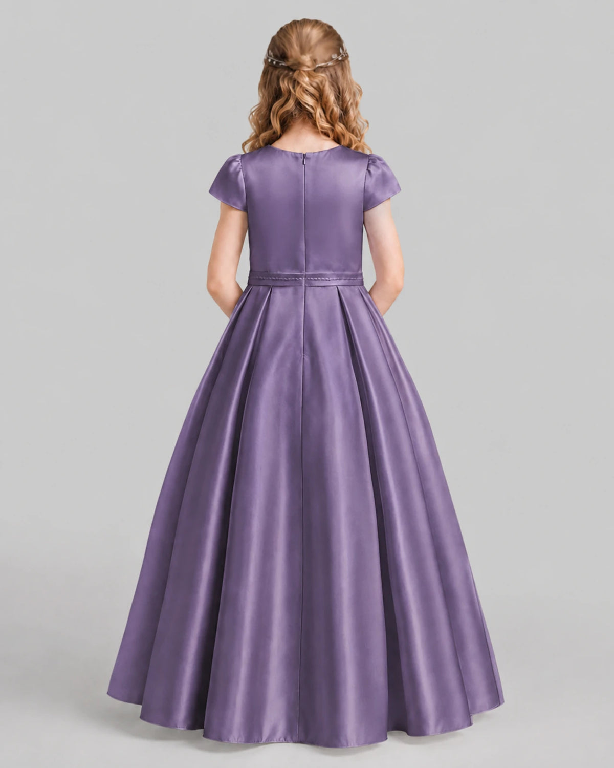 Wisteria A-line Junior Bridesmaid Dresses Back