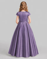 Wisteria A-line Junior Bridesmaid Dresses Back