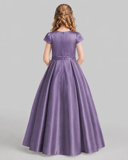 Wisteria A-line Junior Bridesmaid Dresses Back