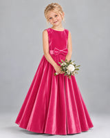 Hot Pink A-line Junior Bridesmaid Dresses Front