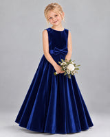 Royal Blue A-line Junior Bridesmaid Dresses Front