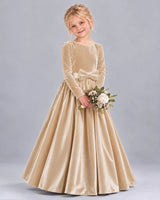 Champagne Ball Gown Girls Formal Dress Front