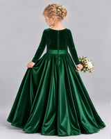 Dark Green Ball Gown Girls Formal Dress Back [Shared]