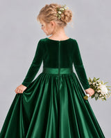 Dark Green Ball Gown Girls Formal Dress Back_Detail [Shared]