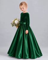 Dark Green Ball Gown Girls Formal Dress Side [Shared]