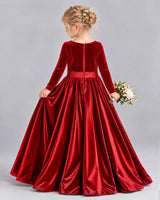 Red Ball Gown Girls Formal Dress Back [Shared]