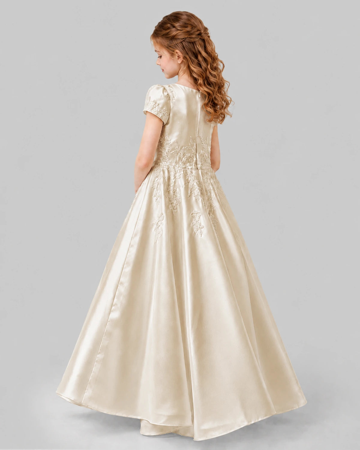 Champagne Ball Gown First Communion Dresses Back