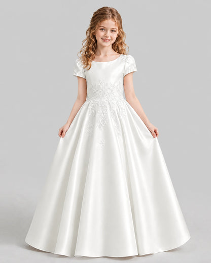 Ivory Ball Gown First Communion Dresses Front