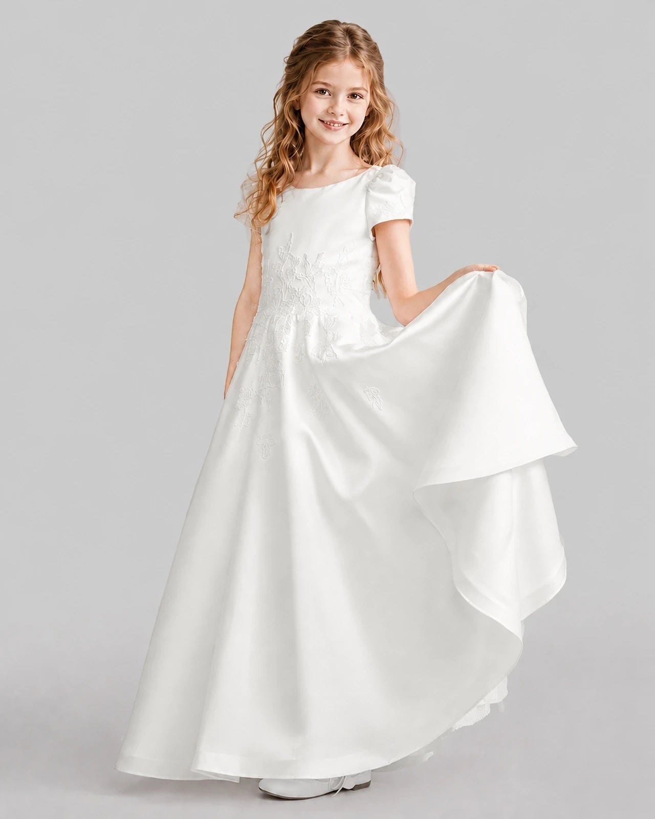 Ivory Ball Gown First Communion Dresses Side
