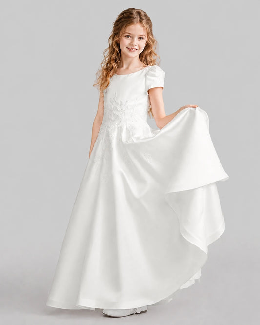 Ivory Ball Gown First Communion Dresses Side