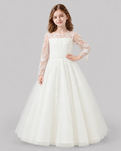 Ivory Ball Gown First Communion Dresses Front