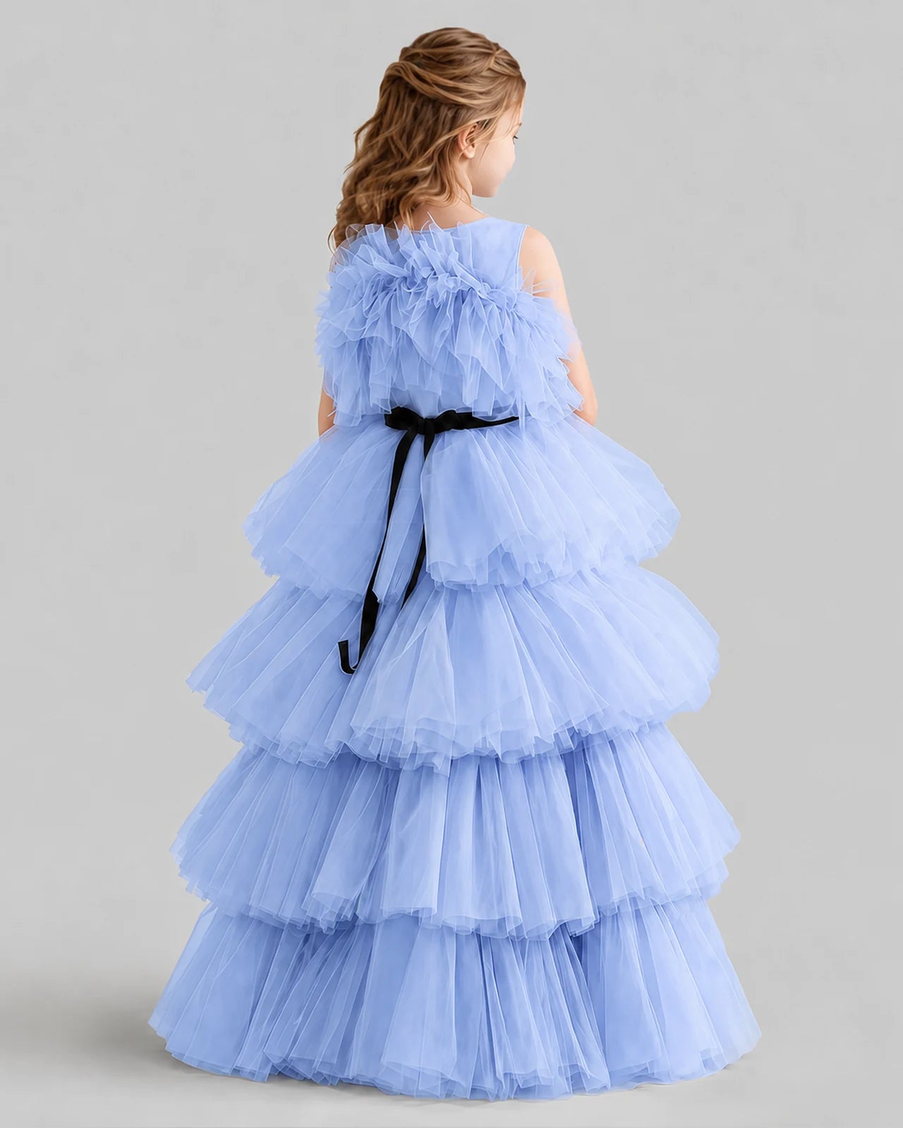 Lavender Ball Gown Girls Pageant Dresses Back