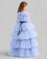 Lavender Ball Gown Girls Pageant Dresses Back