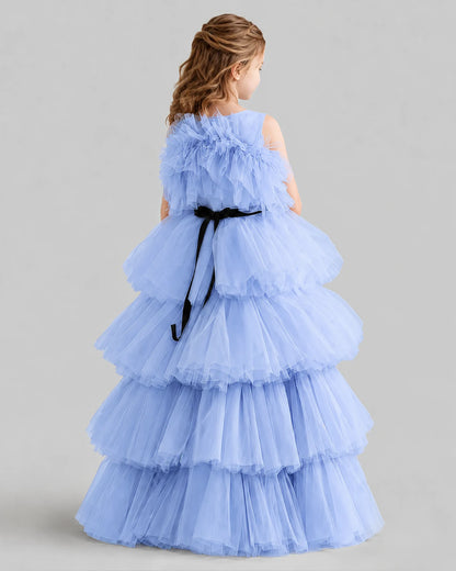 Lavender Ball Gown Girls Pageant Dresses Back