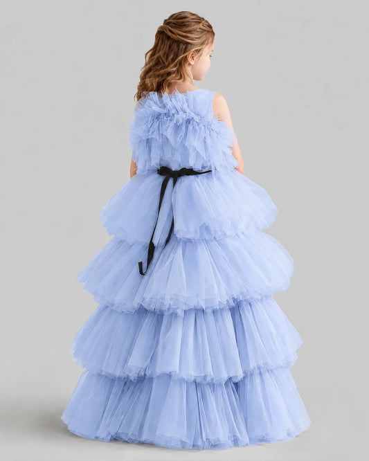Lavender Ball Gown Girls Pageant Dresses Back