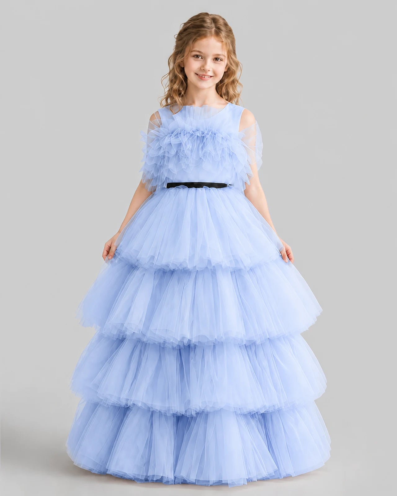 Lavender Ball Gown Girls Pageant Dresses Front