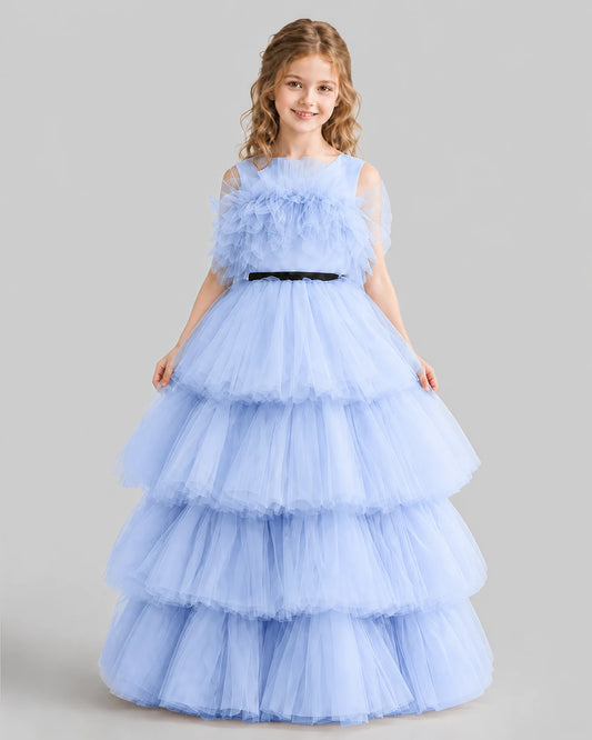 Lavender Ball Gown Girls Pageant Dresses Front