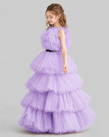 Lilac Ball Gown Girls Pageant Dresses Side