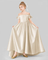Champagne Ball Gown Girls Formal Dresses Front