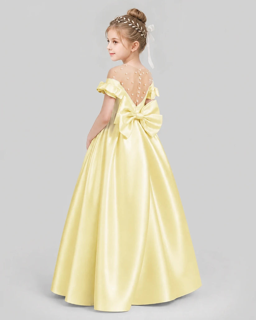 Daffodil Ball Gown Girls Formal Dresses Pose
