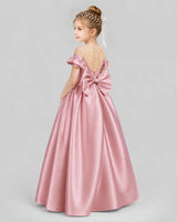 Dusty Rose Ball Gown Girls Formal Dresses Pose