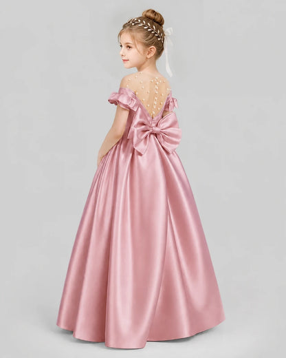 Dusty Rose Ball Gown Girls Formal Dresses Pose