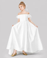 Ivory Ball Gown Girls Formal Dresses Front