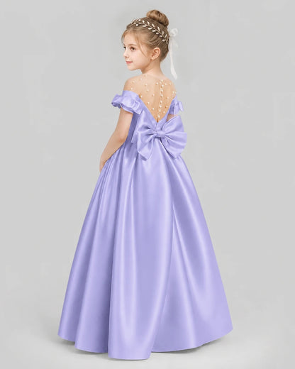 Lavender Ball Gown Girls Formal Dresses Pose
