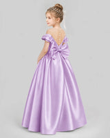 Lilac Ball Gown Girls Formal Dresses Pose