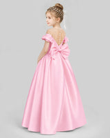 Pink Ball Gown Girls Formal Dresses Pose