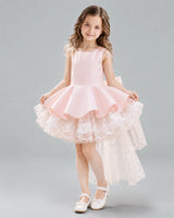 Pink A-line Girls Formal Dresses Front