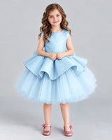 Baby Blue Ball Gown Girls Formal Dresses Front