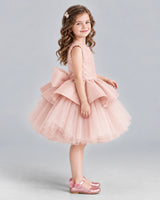 Blush Pink Ball Gown Girls Formal Dresses Side