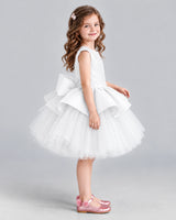Ivory Ball Gown Girls Formal Dresses Side
