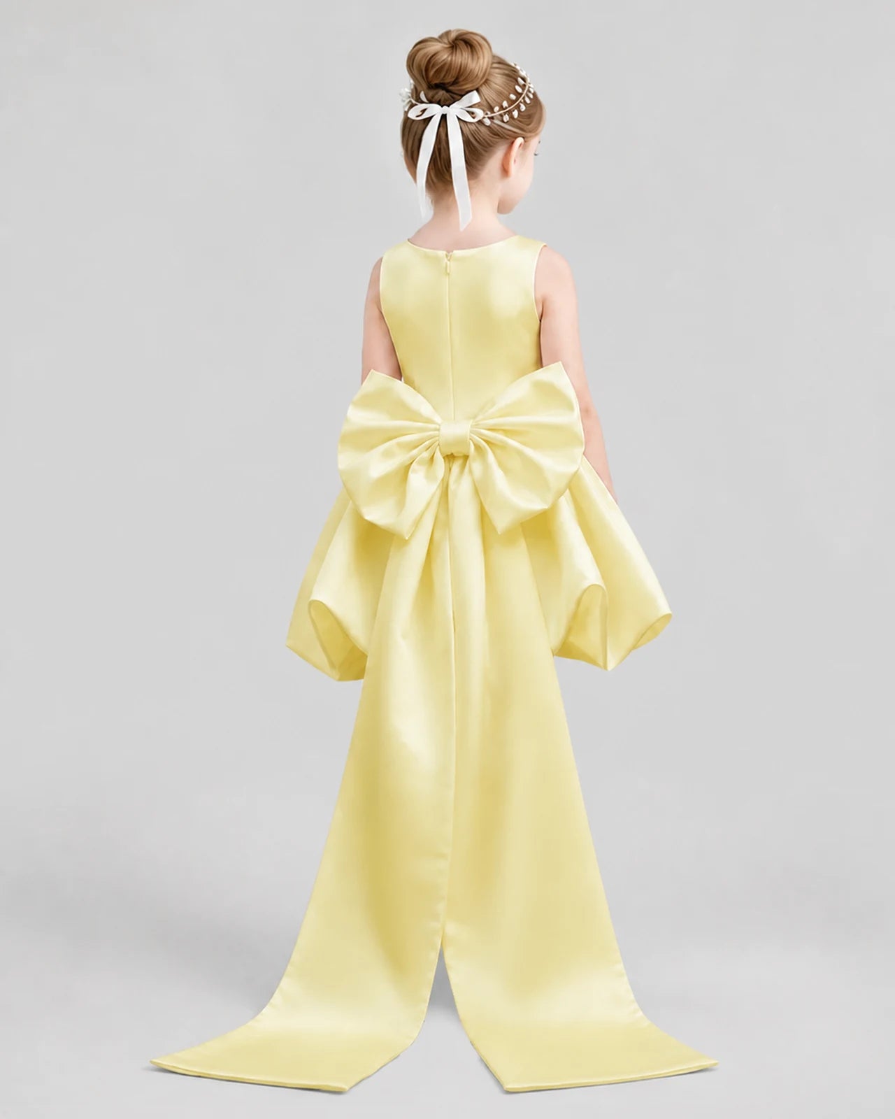 Daffodil Flared Girls Formal Dresses Back