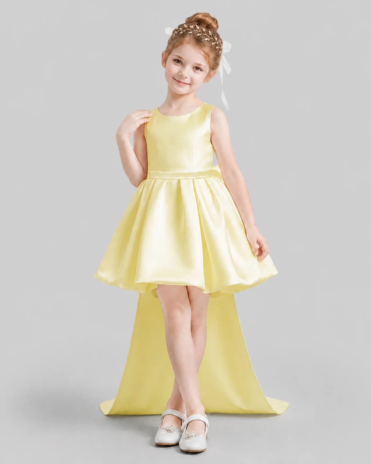Daffodil Flared Girls Formal Dresses Front
