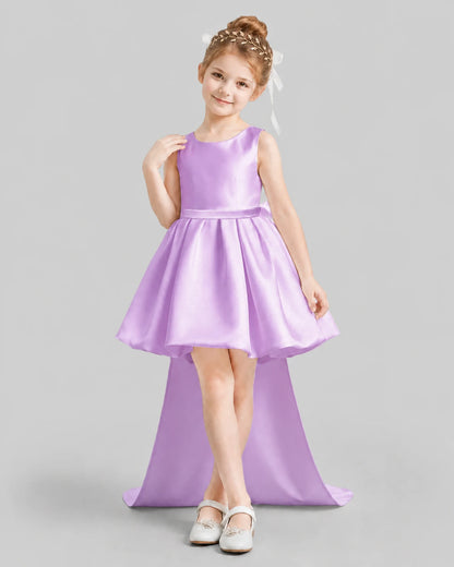 Lilac Flared Girls Formal Dresses Front