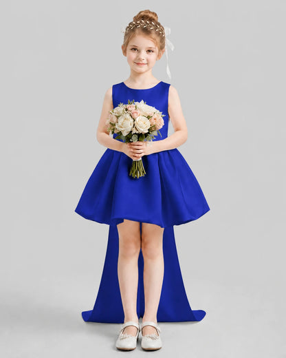 Royal Blue Flared Girls Formal Dresses Pose