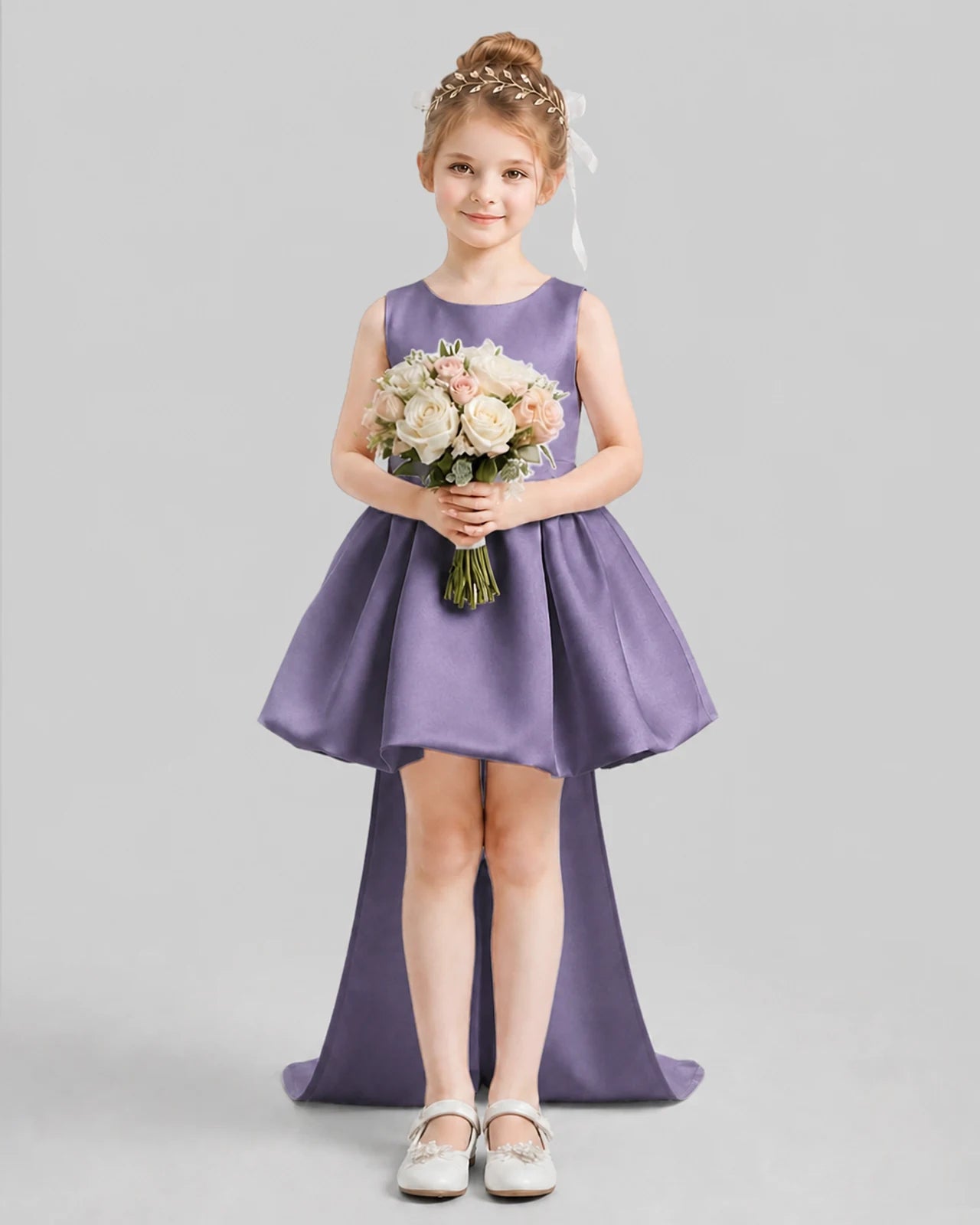 Wisteria Flared Girls Formal Dresses Pose