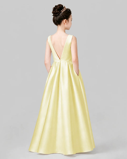 Daffodil A-line Girls Formal Dresses Back