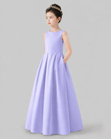 Lavender A-line Girls Formal Dresses Pose