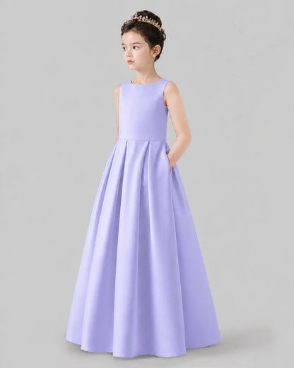 Lavender A-line Girls Formal Dresses Pose
