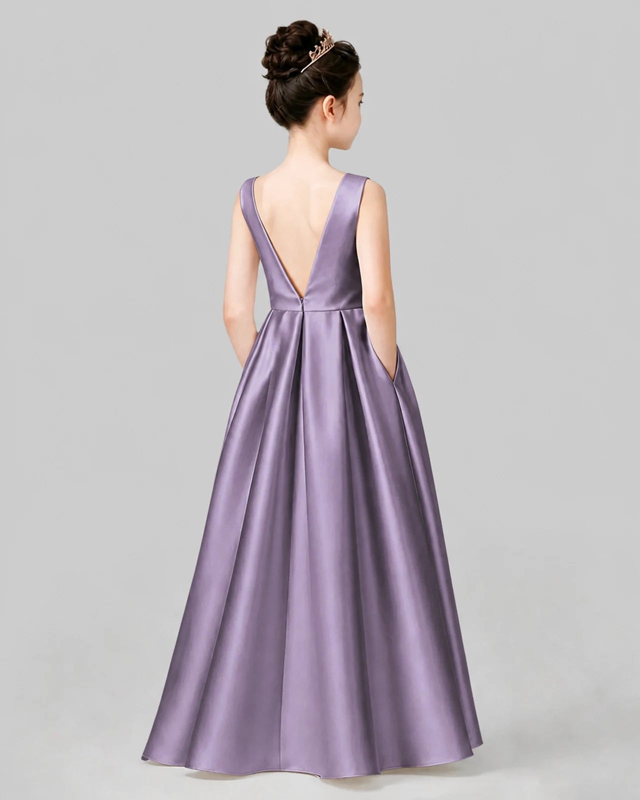 Wisteria A-line Girls Formal Dresses Back