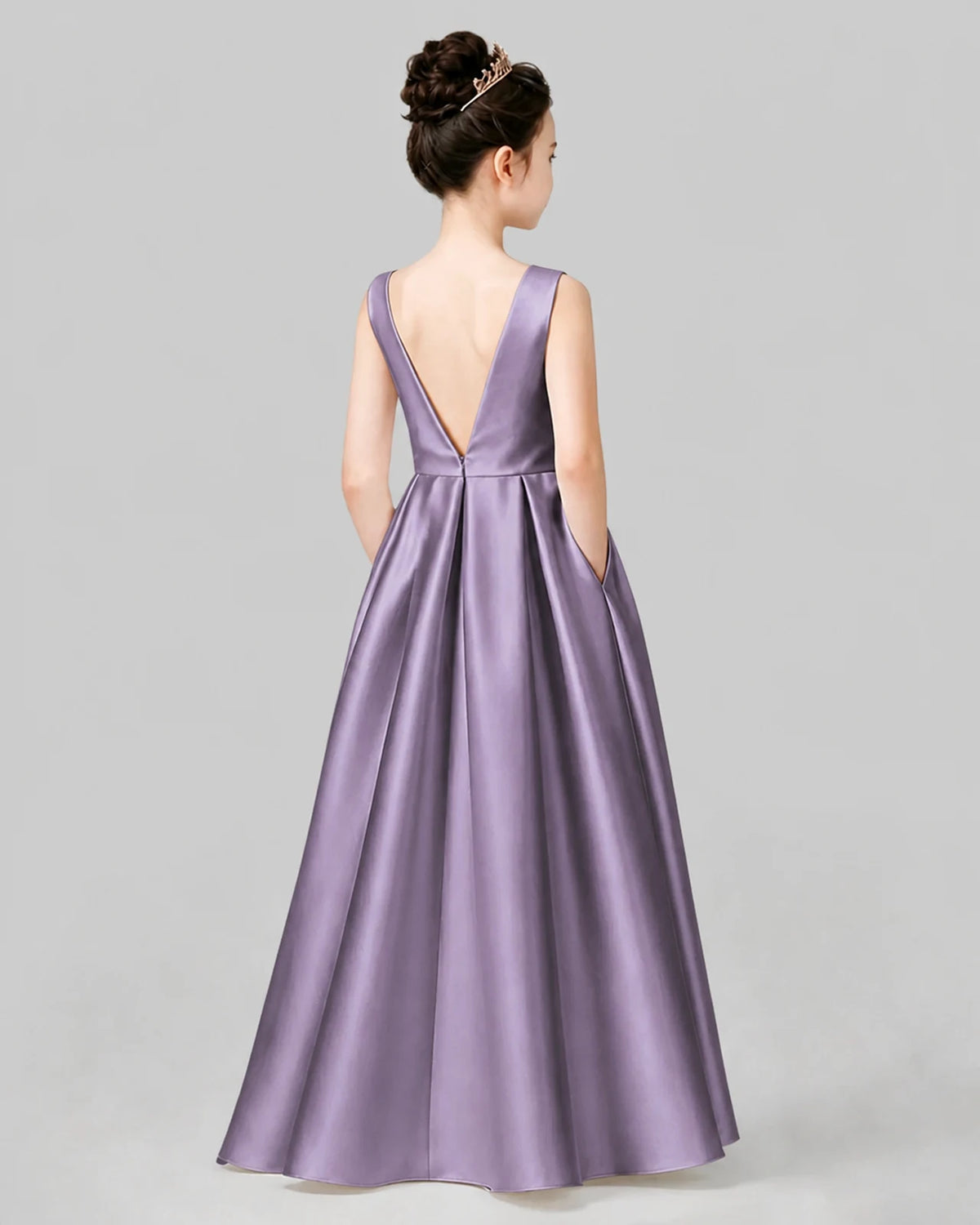 Wisteria A-line Girls Formal Dresses Back