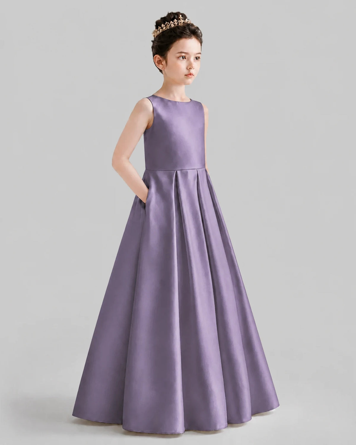 Wisteria A-line Girls Formal Dresses Front