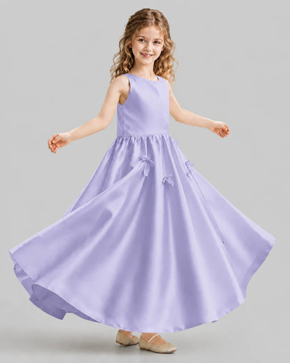 Lavender A-line Girls Formal Dresses Front