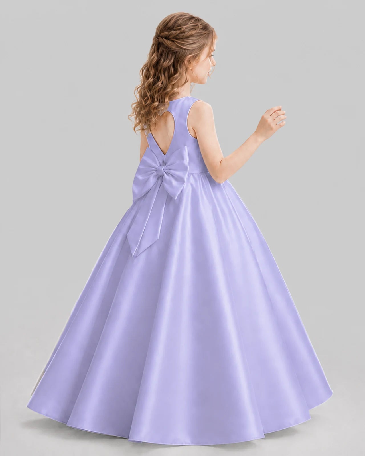 Lavender A-line Girls Formal Dresses Pose