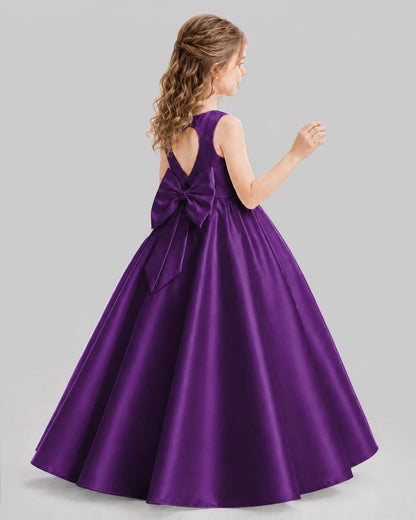 Purple A-line Girls Formal Dresses Pose